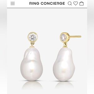 Ring Concierge Baroque Pearl + Diamond Earrings